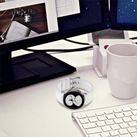 Силиконова каишка Ka Digital, Съвместима със Samsung Galaxy Watch 4 Classic 46 мм / 42 мм и Samsung Galaxy Watch 4 44 мм / 40 мм, Бял