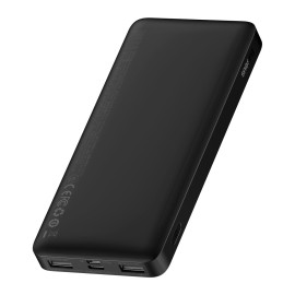 Външна батерия Baseus, 10000 mAh, 15W, fast charge, 2хUSB/USB-C, LED дисплей, PPBD050001, Черна