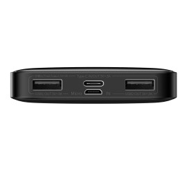 Външна батерия Baseus, 10000 mAh, 15W, fast charge, 2хUSB/USB-C, LED дисплей, PPBD050001, Черна