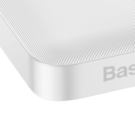Външна батерия Baseus, 10000 mAh, 20W, fast charge, 2хUSB/USB-C, LED дисплей, PPBD050002, Бяла