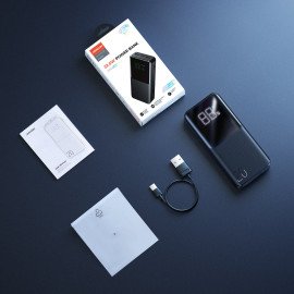 Външна батерия JOYROOM, 20000 mAh, 22,5W, Power Delivery, Quick Charge, 2хUSB/USB-C, LED дисплей, JR-QP192, Черна