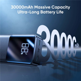 Външна батерия JOYROOM, 30000 mAh, 22,5W, Power Delivery, Quick Charge, 2хUSB/USB-C, LED дисплей, JR-QP193, Черна