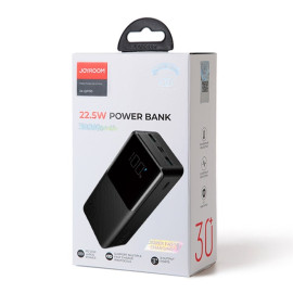 Външна батерия JOYROOM, 30000 mAh, 22,5W, Power Delivery, Quick Charge, 2хUSB/USB-C, LED дисплей, JR-QP193, Черна