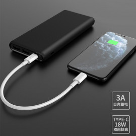 Външна батерия Dudao, 10000 mAh, 20W, Power Delivery, Quick Charge, Qi бързо зареждане, 2хUSB/USB-C, K12PQ_B, Черна