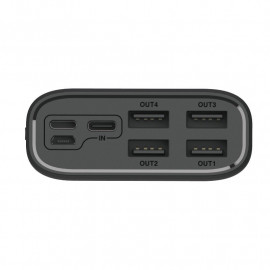 Външна батерия Wozinsky, 30000mAh, с 4x USB, с дисплей, 4A, Черна