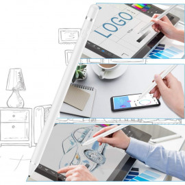 Писалка стилус KaDigital Premium Active Stylus Pen за таблет и телефон, Бяла