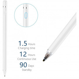 Писалка стилус KaDigital Premium Active Stylus Pen за таблет и телефон, Бяла