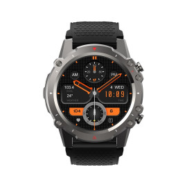 Военен часовник KA DIGITAL DM52 ,Bluetooth обаждане, 1.45” Ultra Smooth Touch HD LCD, AI гласов асистент, 100+ спортни режима, Здравен монитор, Висока автономия, Black
