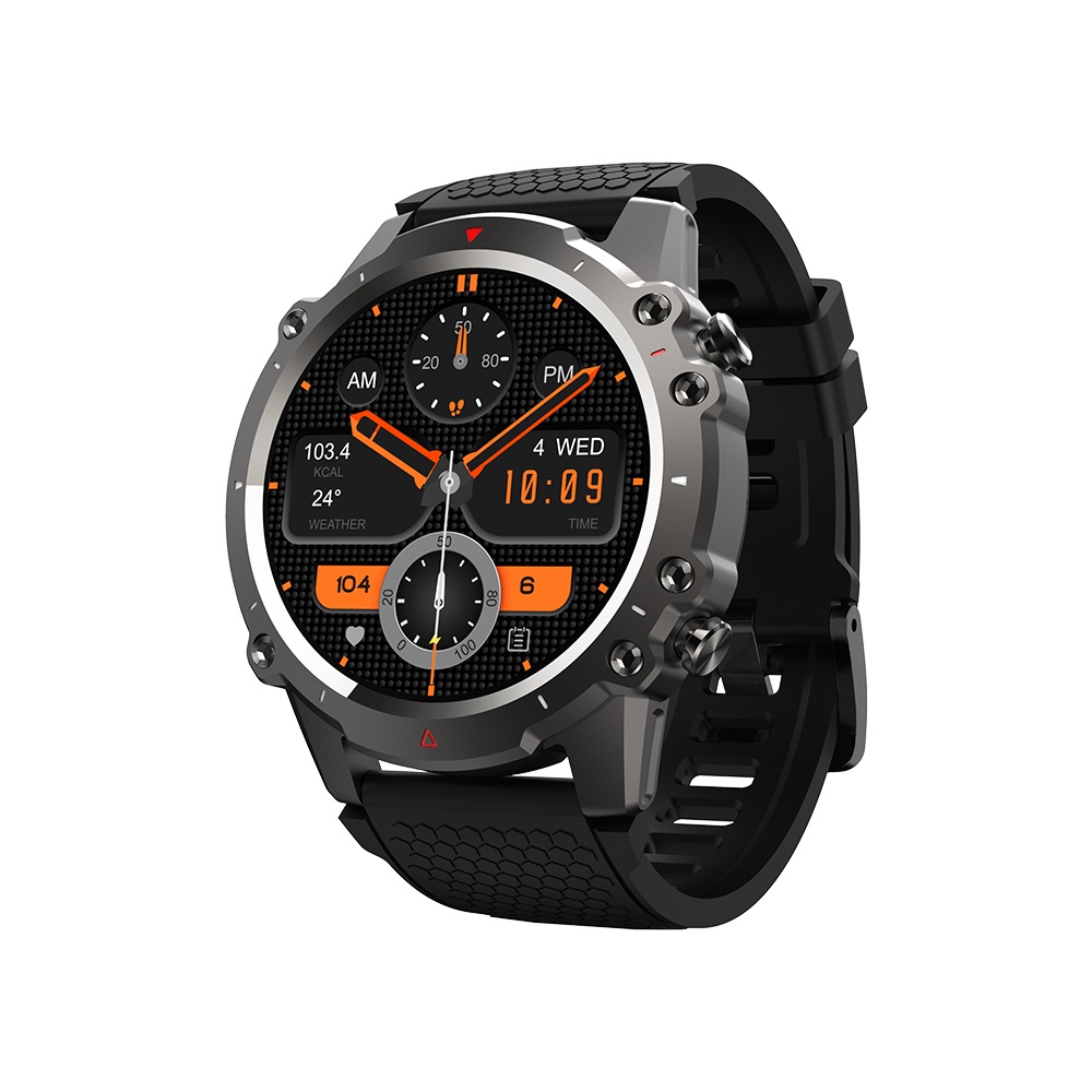 Военен часовник KA DIGITAL DM52 ,Bluetooth обаждане, 1.45” Ultra Smooth Touch HD LCD, AI гласов асистент, 100+ спортни режима, Здравен монитор, Висока автономия, Black