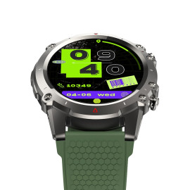 Военен часовник KA DIGITAL DM52 ,Bluetooth обаждане, 1.45” Ultra Smooth Touch HD LCD, AI гласов асистент, 100+ спортни режима, Здравен монитор, Висока автономия, Army green