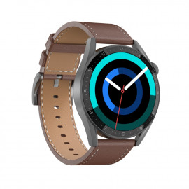 Смарт Часовник KA Digital DT3 Plus, BT разговори, EKG, Пулс, Кожена верижка, Допълнителна каишка, Черен