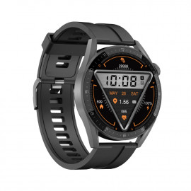 Смарт Часовник KA Digital DT3 Plus, BT разговори, EKG, Пулс, Кожена верижка, Допълнителна каишка, Черен