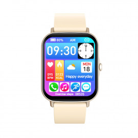 Смарт Часовник KA Digital F97S, BT Call, Температура, Пулс, Кръвно налягане, Кислород, Златист