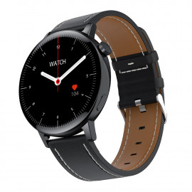 Смарт Часовник KA Digital GT3 mini, NFC, BT разговори, EKG, Пулс, Кожена верижка, Допълнителна каишка, Черен