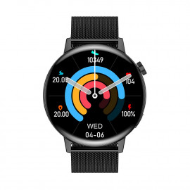 Смарт Часовник KA Digital GT3 mini, NFC, BT разговори, EKG, Пулс, Метална верижка, Допълнителна каишка, Черен