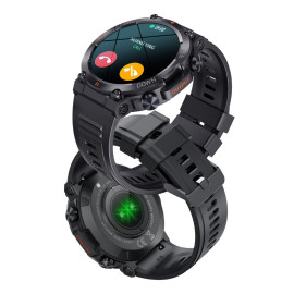 Военен часовник KA DIGITAL K56 Pro ,Bluetooth обаждане, 1.39” Ultra Smooth Touch HD LCD, AI гласов асистент, 100+ спортни режима, Здравен монитор, Висока автономия, Black