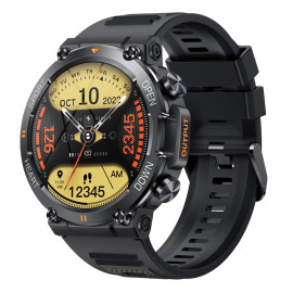 Военен часовник KA DIGITAL K56 Pro ,Bluetooth обаждане, 1.39” Ultra Smooth Touch HD LCD, AI гласов асистент, 100+ спортни режима, Здравен монитор, Висока автономия, Black
