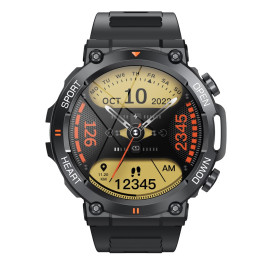 Военен часовник KA DIGITAL K56 Pro ,Bluetooth обаждане, 1.39” Ultra Smooth Touch HD LCD, AI гласов асистент, 100+ спортни режима, Здравен монитор, Висока автономия, Black