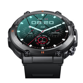 Военен часовник KA DIGITAL K56 Pro ,Bluetooth обаждане, 1.39” Ultra Smooth Touch HD LCD, AI гласов асистент, 100+ спортни режима, Здравен монитор, Висока автономия, Black