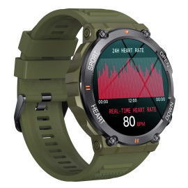Военен часовник KA DIGITAL K56 Pro ,Bluetooth обаждане, 1.39” Ultra Smooth Touch HD LCD, AI гласов асистент, 100+ спортни режима, Здравен монитор, Висока автономия, Army Green