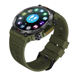 Военен часовник KA DIGITAL K56 Pro ,Bluetooth обаждане, 1.39” Ultra Smooth Touch HD LCD, AI гласов асистент, 100+ спортни режима, Здравен монитор, Висока автономия, Army Green