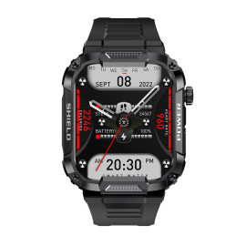 Военен часовник KA DIGITAL K66, 1.85” UltraVision, Bluetooth обаждане, Анти-Шок, Мулти спортове, Мониторинг на здравето, Известия, Black
