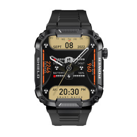 Военен часовник KA DIGITAL K66, 1.85” UltraVision, Bluetooth обаждане, Анти-Шок, Мулти спортове, Мониторинг на здравето, Известия, Black