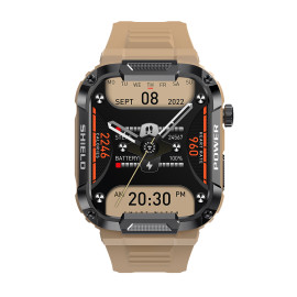 Военен часовник KA DIGITAL K66, 1.85” UltraVision, Bluetooth обаждане, Анти-Шок, Мулти спортове, Мониторинг на здравето, Известия, Earth Yellow