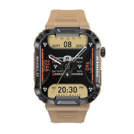 Военен часовник KA DIGITAL K66, 1.85” UltraVision, Bluetooth обаждане, Анти-Шок, Мулти спортове, Мониторинг на здравето, Известия, Earth Yellow
