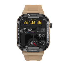 Военен часовник KA DIGITAL K66, 1.85” UltraVision, Bluetooth обаждане, Анти-Шок, Мулти спортове, Мониторинг на здравето, Известия, Earth Yellow