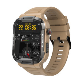 Военен часовник KA DIGITAL K66, 1.85” UltraVision, Bluetooth обаждане, Анти-Шок, Мулти спортове, Мониторинг на здравето, Известия, Earth Yellow