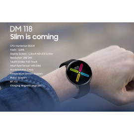 Смарт Часовник KA Digital® DM118, Телесна температура, Пулс, Кръвно налягане, Черен Смарт Часовник KA Digital® DM118, Телесна температура, Пулс, Кръвно налягане, Черен