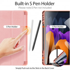 Калъф за таблет Dux Ducis Domo за Samsung Galaxy Tab S7 Plus 2020, 12,4 инча, T970 / T975 / T976, Розов