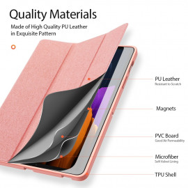 Калъф за таблет Dux Ducis Domo за Samsung Galaxy Tab S7 Plus 2020, 12,4 инча, T970 / T975 / T976, Розов