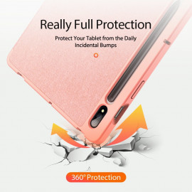 Калъф за таблет Dux Ducis Domo за Samsung Galaxy Tab S7 Plus 2020, 12,4 инча, T970 / T975 / T976, Розов
