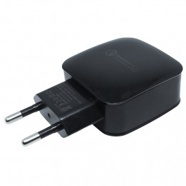 Мрежово зарядно KA Digital CH1 USB Бързо зареждане  QC3.0, 3А MAX, Черно
