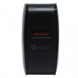Мрежово зарядно KA Digital CH1 USB Бързо зареждане  QC3.0, 3А MAX, Черно