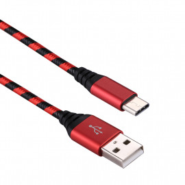 Data кабел KA Digital USB / USB-C, 2A ,1M, Червен
