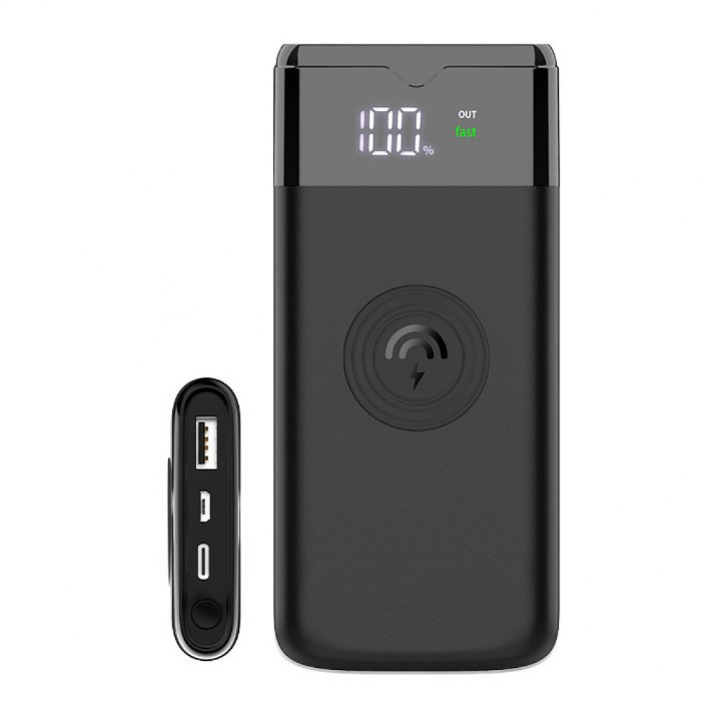 Dudao power bank 10000 mAh Power Delivery Quick Charge 3.0 Qi безжично зарядно устройство 10 W черно (K13Pro)