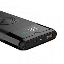 Dudao power bank 10000 mAh Power Delivery Quick Charge 3.0 Qi безжично зарядно устройство 10 W черно (K13Pro)