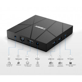 Мултимедиен плеър KADigital® T95H Allwinner H616 quad core Smart TV Box, Android 10, 4GB Ram, 32GB памет, 2.4G  WIFI