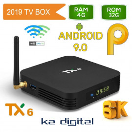 Мултимедиен плеър KADigital® TX6 ALLWINNER H6 Smart TV Box Android 10 6K 4GB Ram, 32GB памет 2.4G/5G WIFI